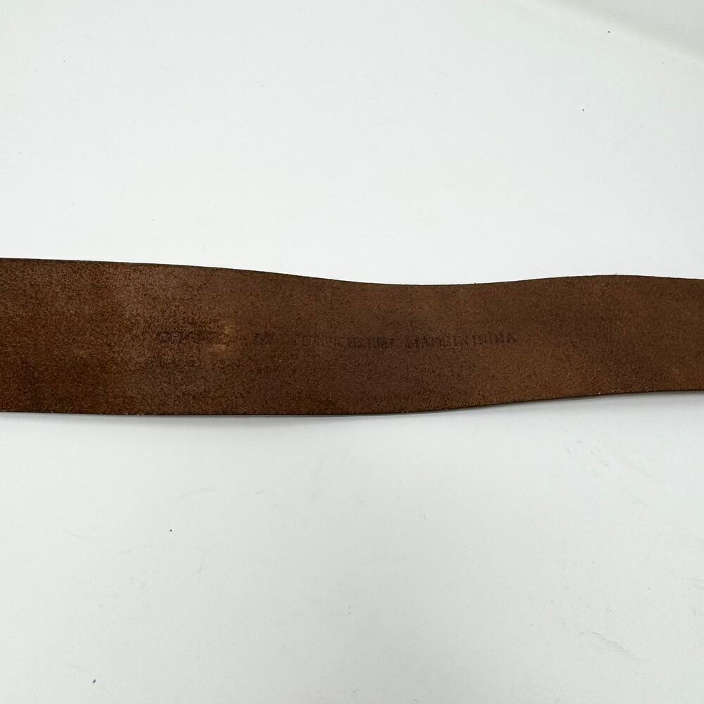 Brown Leather Folk Belt Paisley Fabric Rickrack Festival Ren Faire Peasant Sz M - Picture 12 of 12